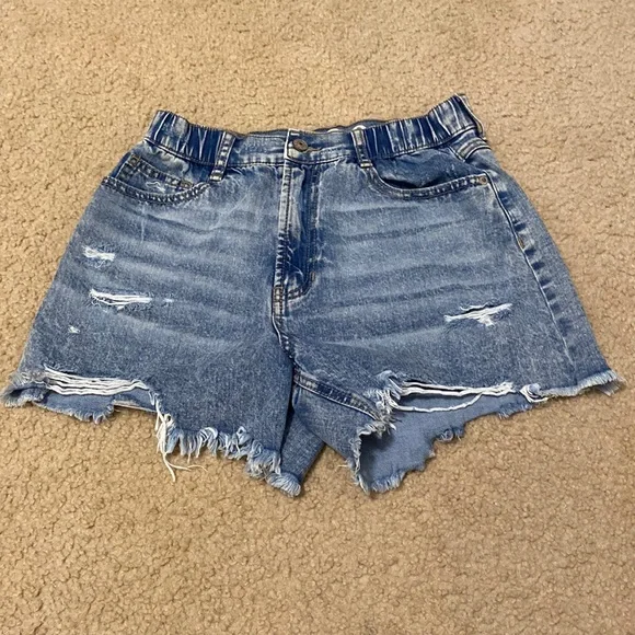 Super High Rise Wedge Vintage Reunion Jean Shorts - Picture 1 of 2